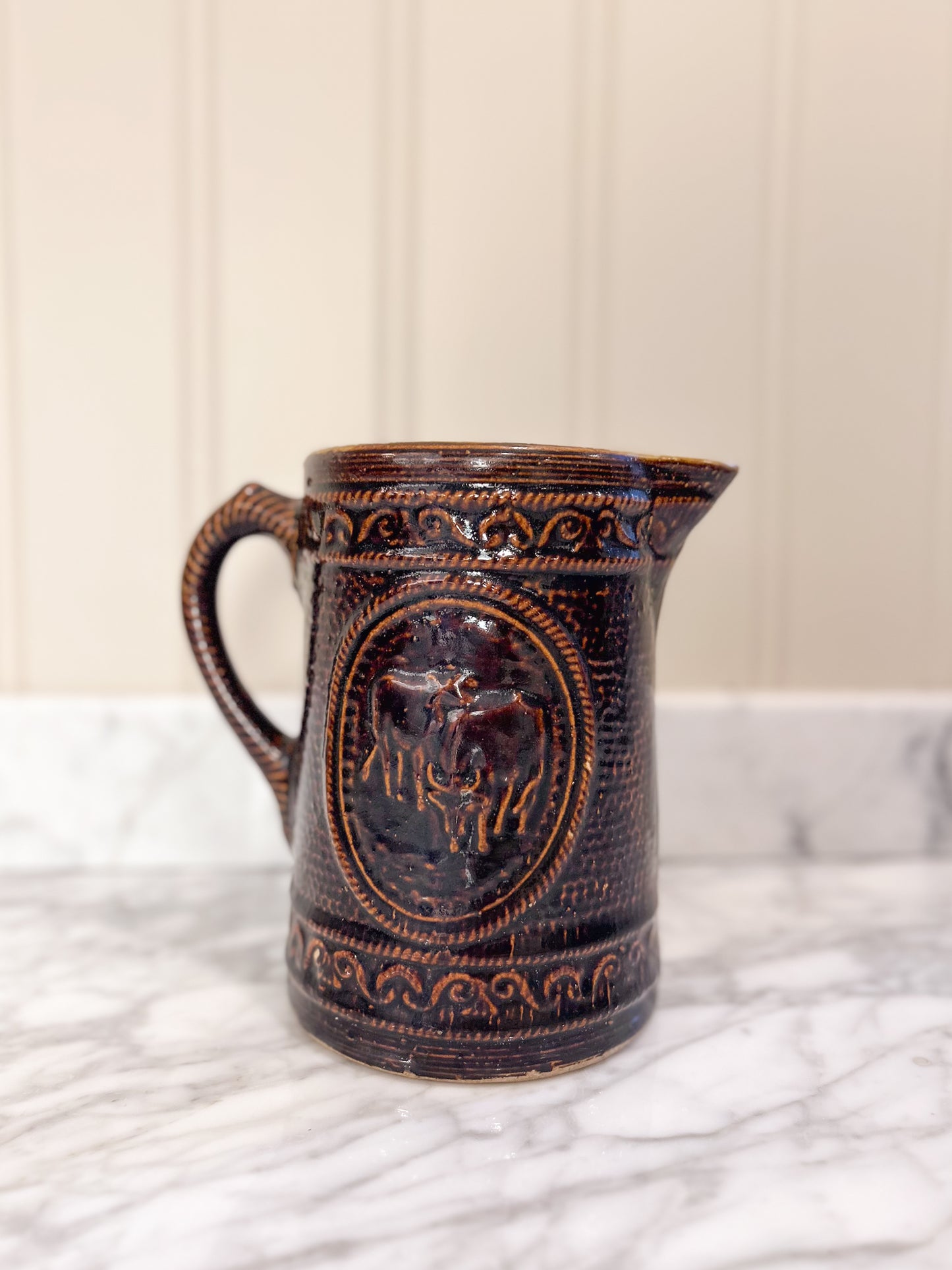 Rockingham Glazed Pitcher