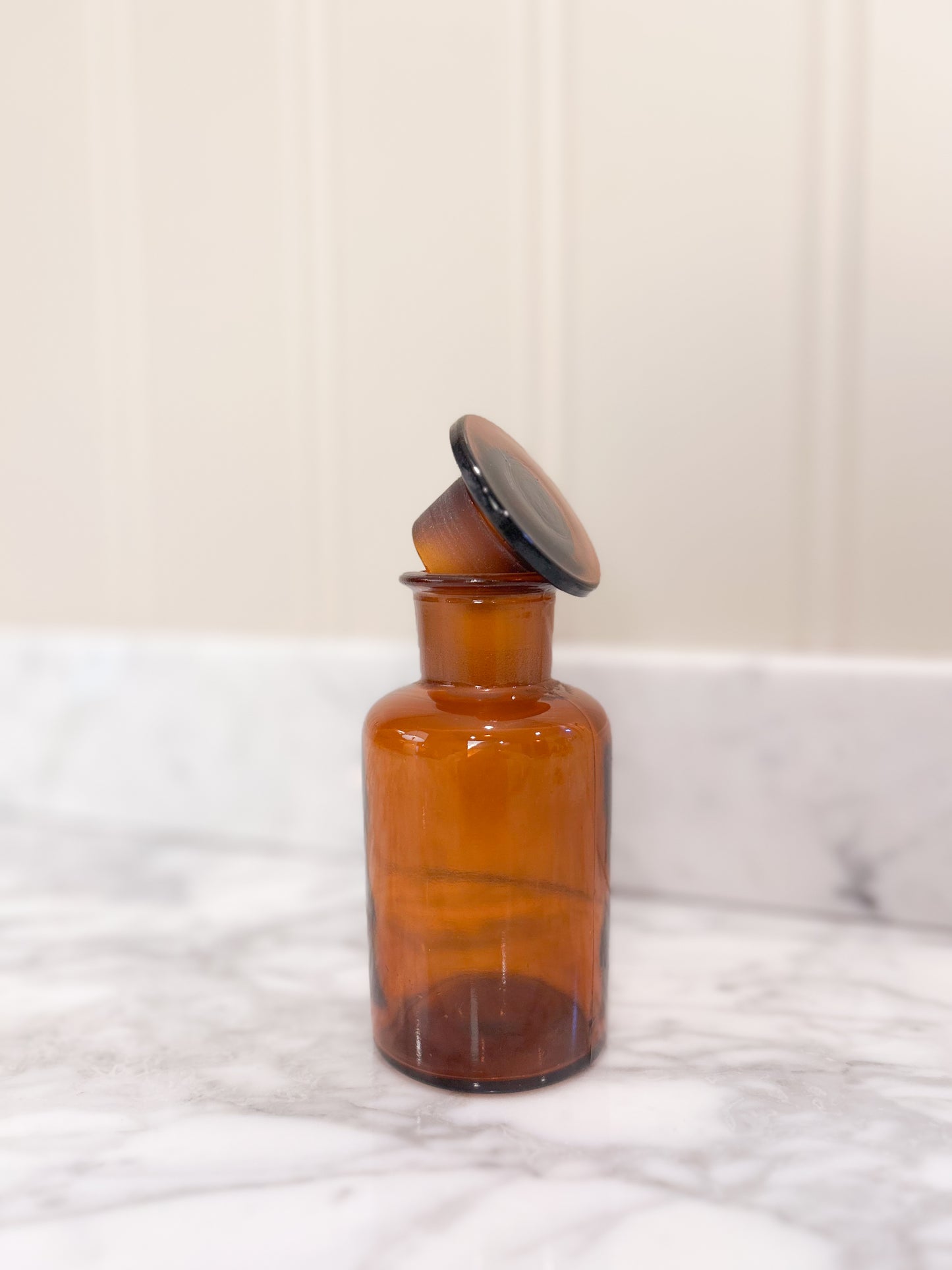 Amber Apothecary Glass Jar