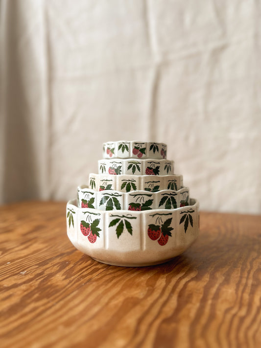 Set of Vintage Strawberry Bowls