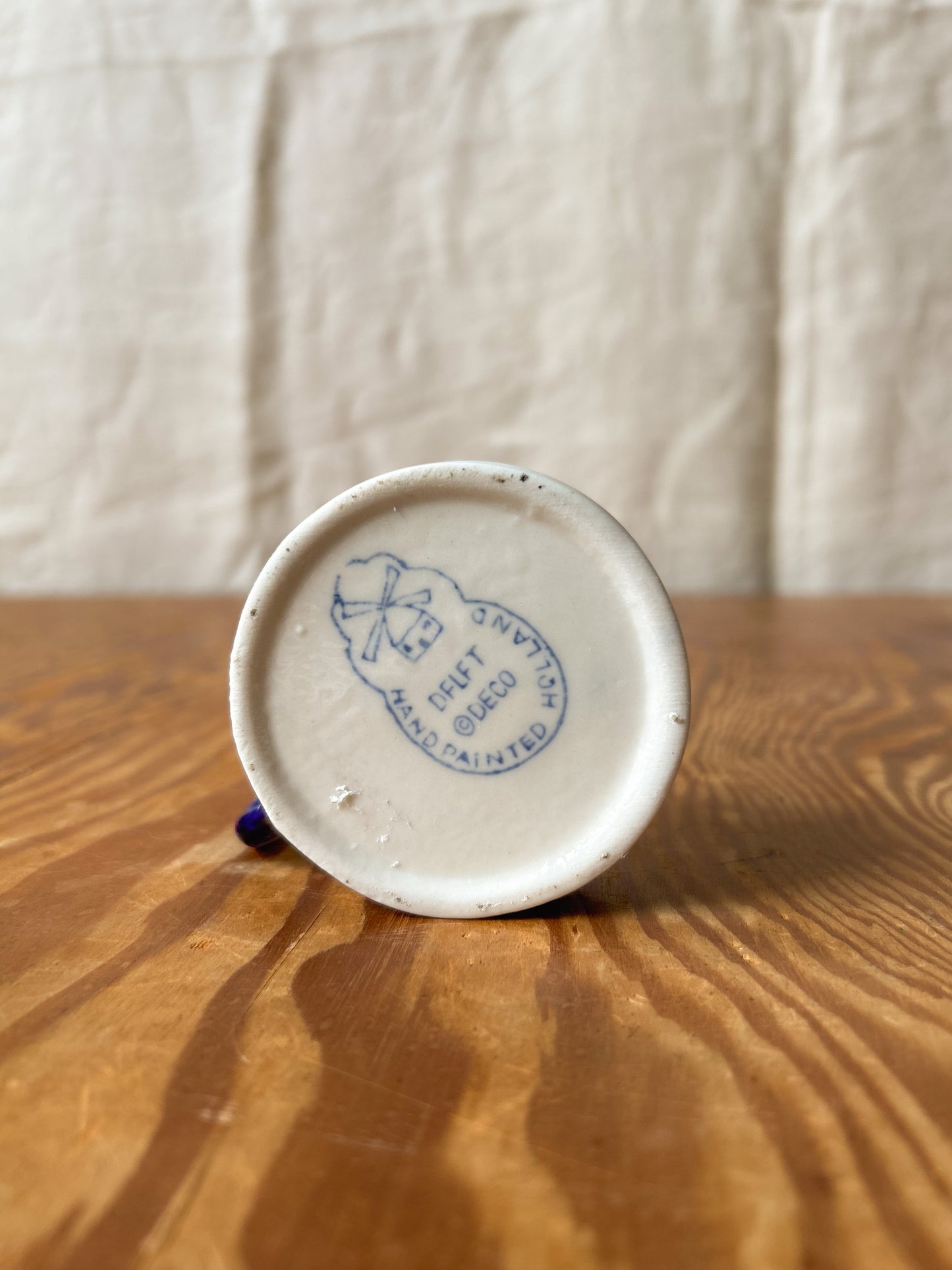 Vintage Delft Finger Candle Holder