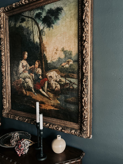 19th Century Rococo Young Love Painting