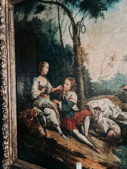 19th Century Rococo Young Love Painting