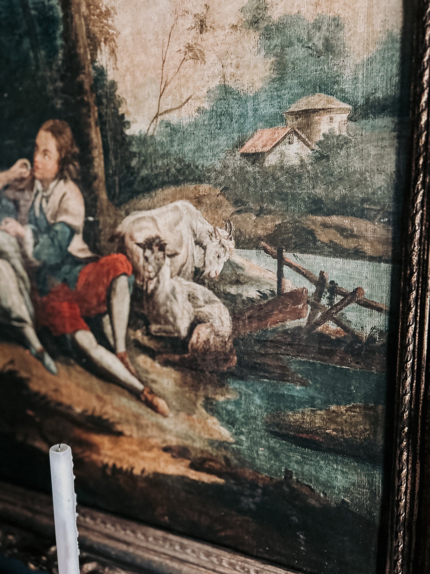 19th Century Rococo Young Love Painting