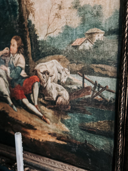 19th Century Rococo Young Love Painting