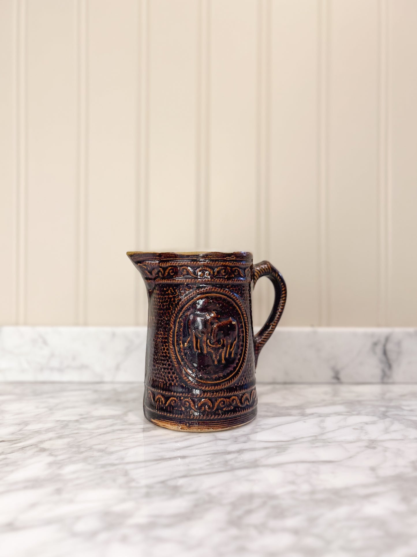 Rockingham Glazed Pitcher