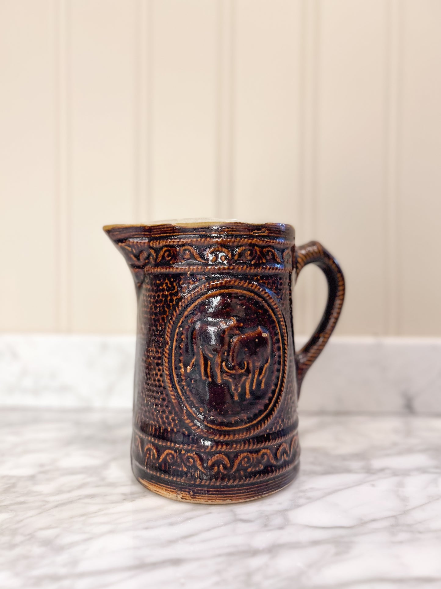 Rockingham Glazed Pitcher