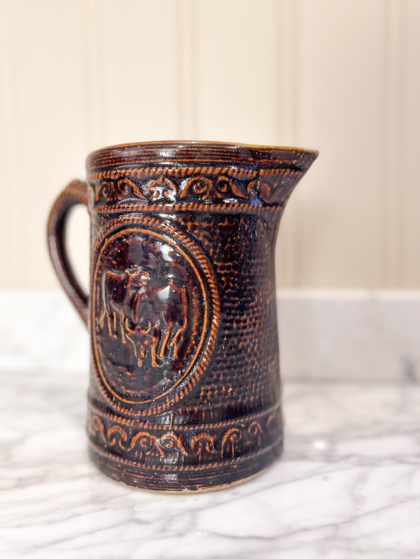 Rockingham Glazed Pitcher