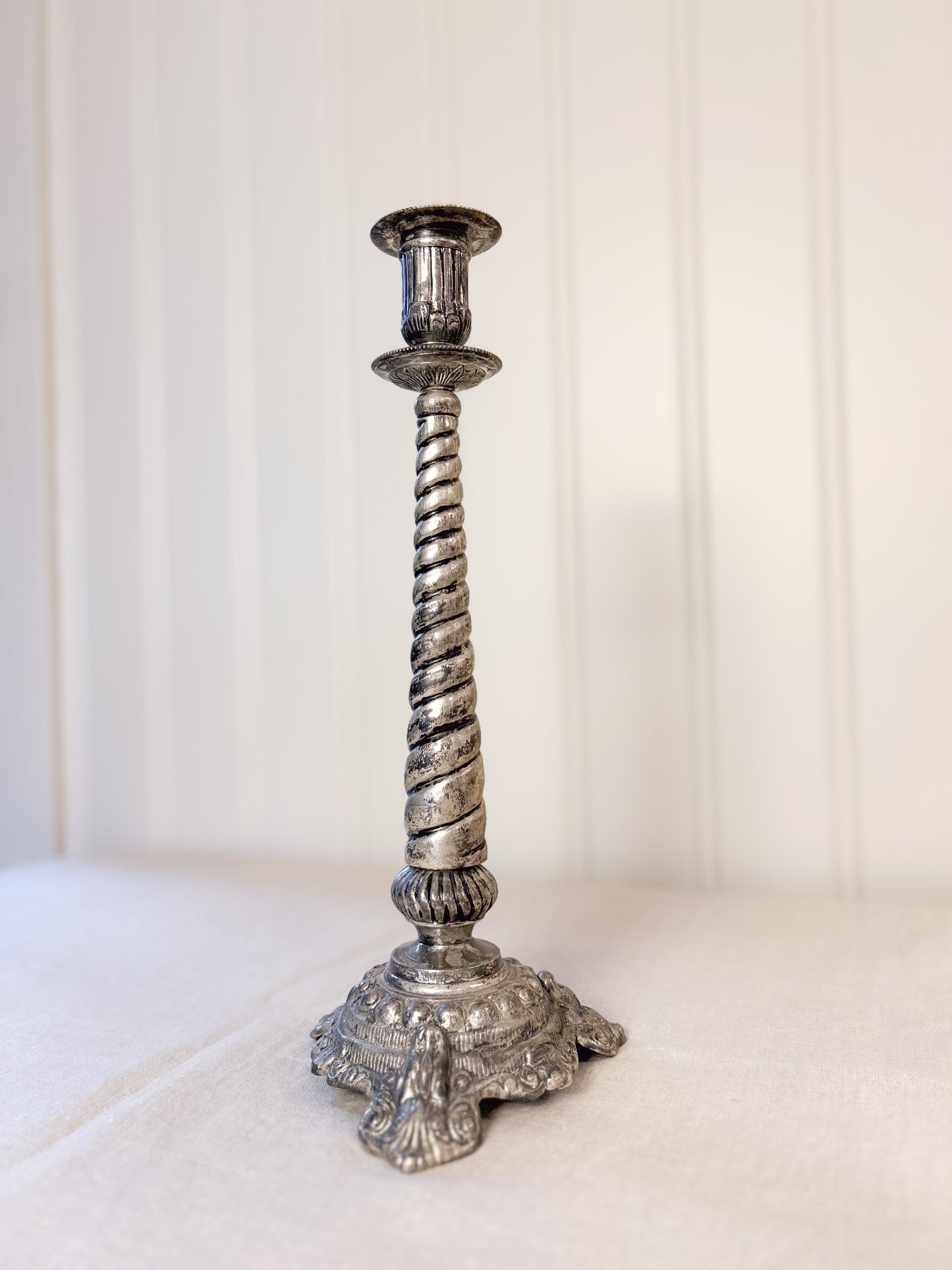 Silver Style Tall Candle Stick