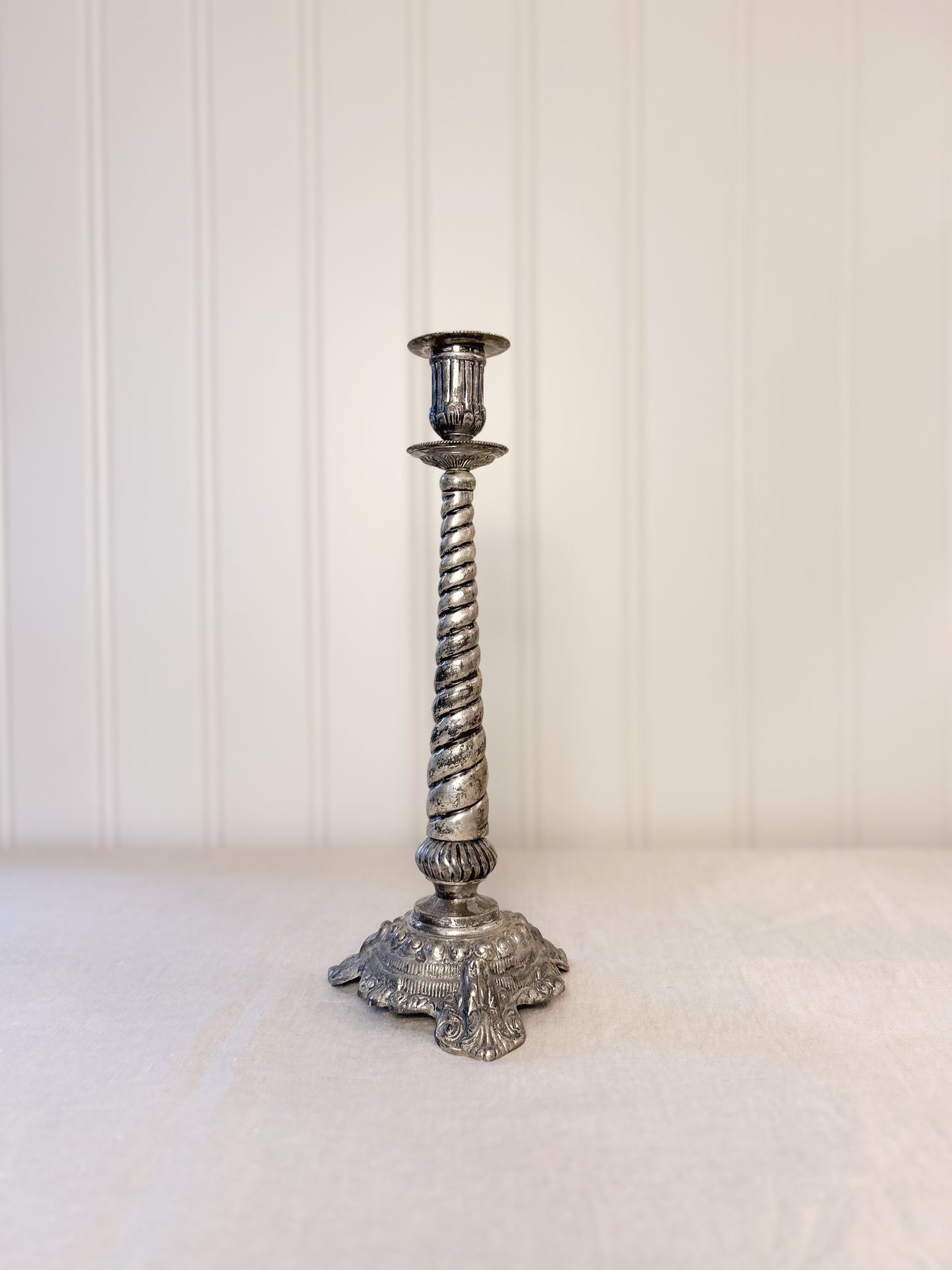 Silver Style Tall Candle Stick