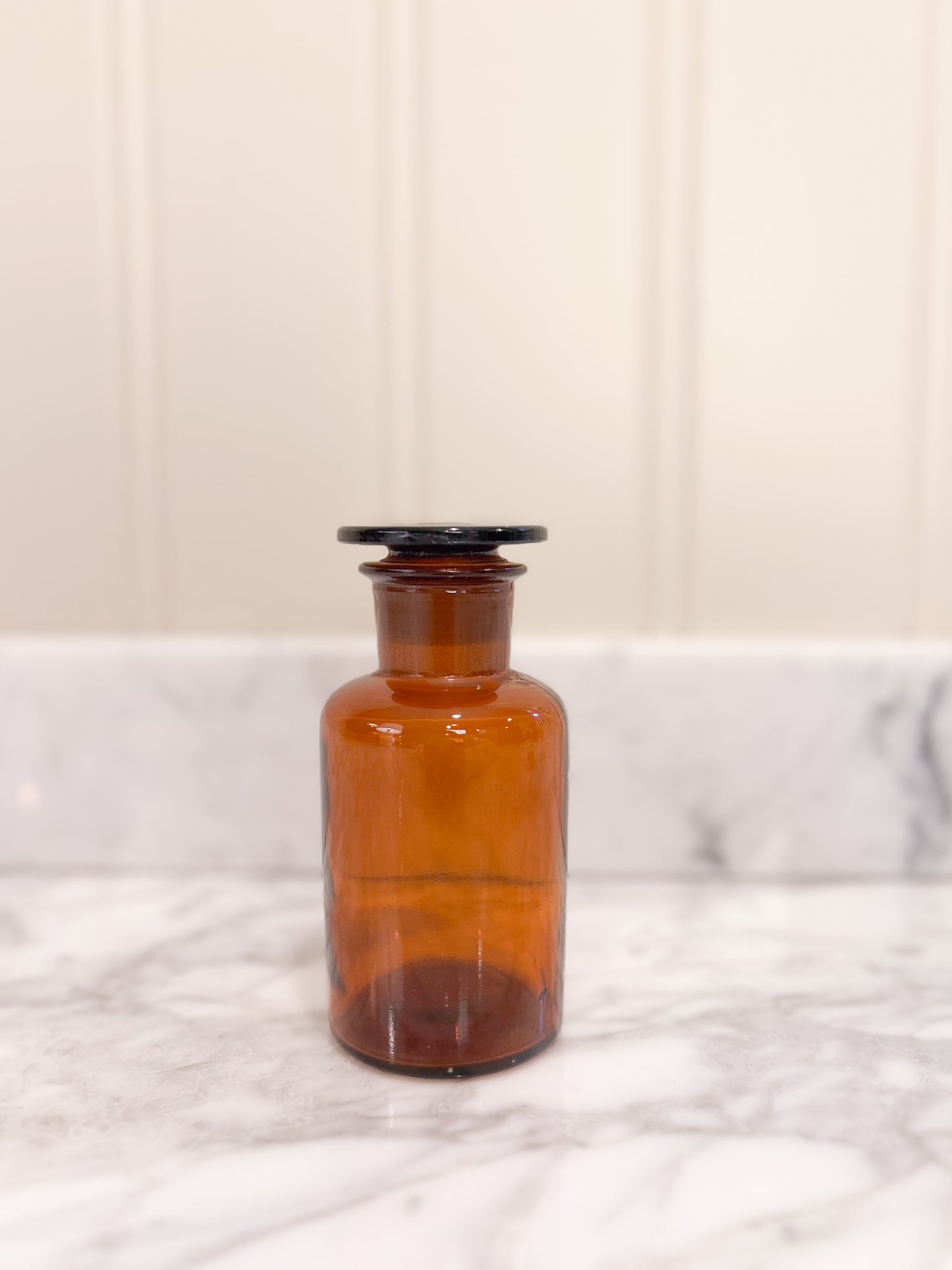 Amber Apothecary Glass Jar