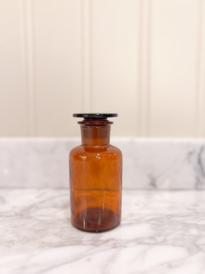 Amber Apothecary Glass Jar