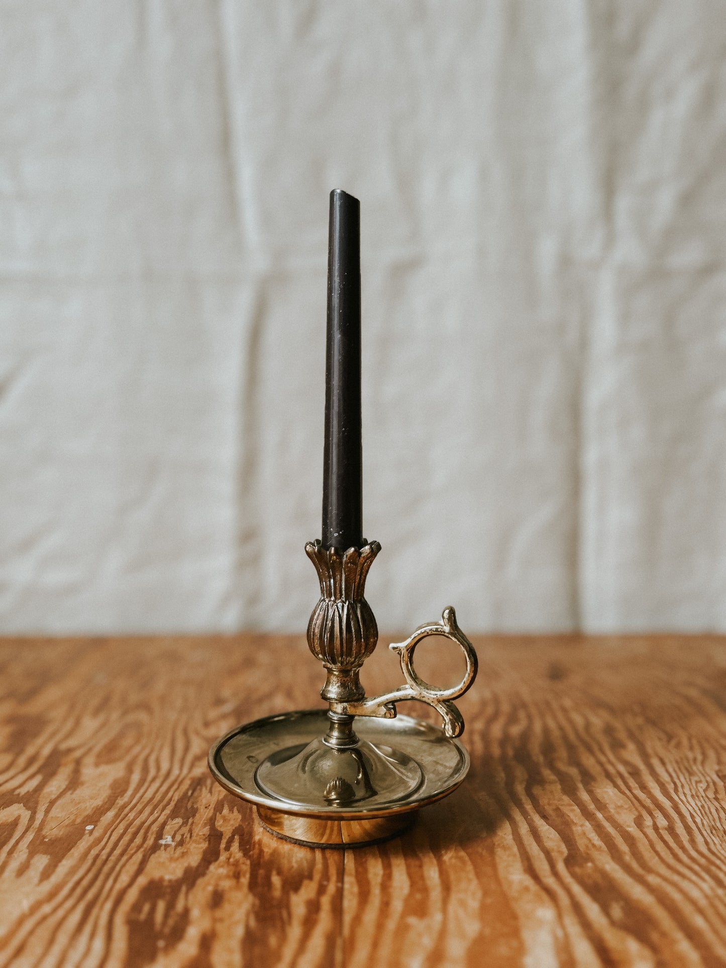Vintage Brass Plated Chamberstick