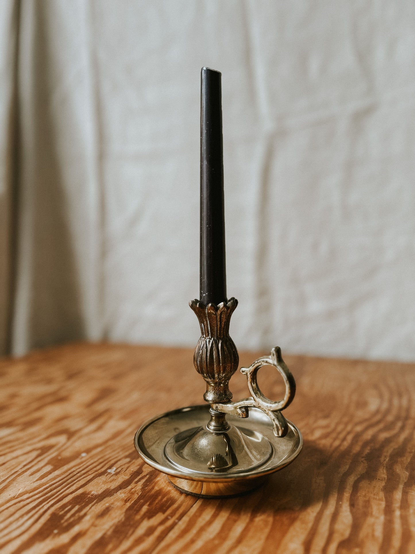 Vintage Brass Plated Chamberstick