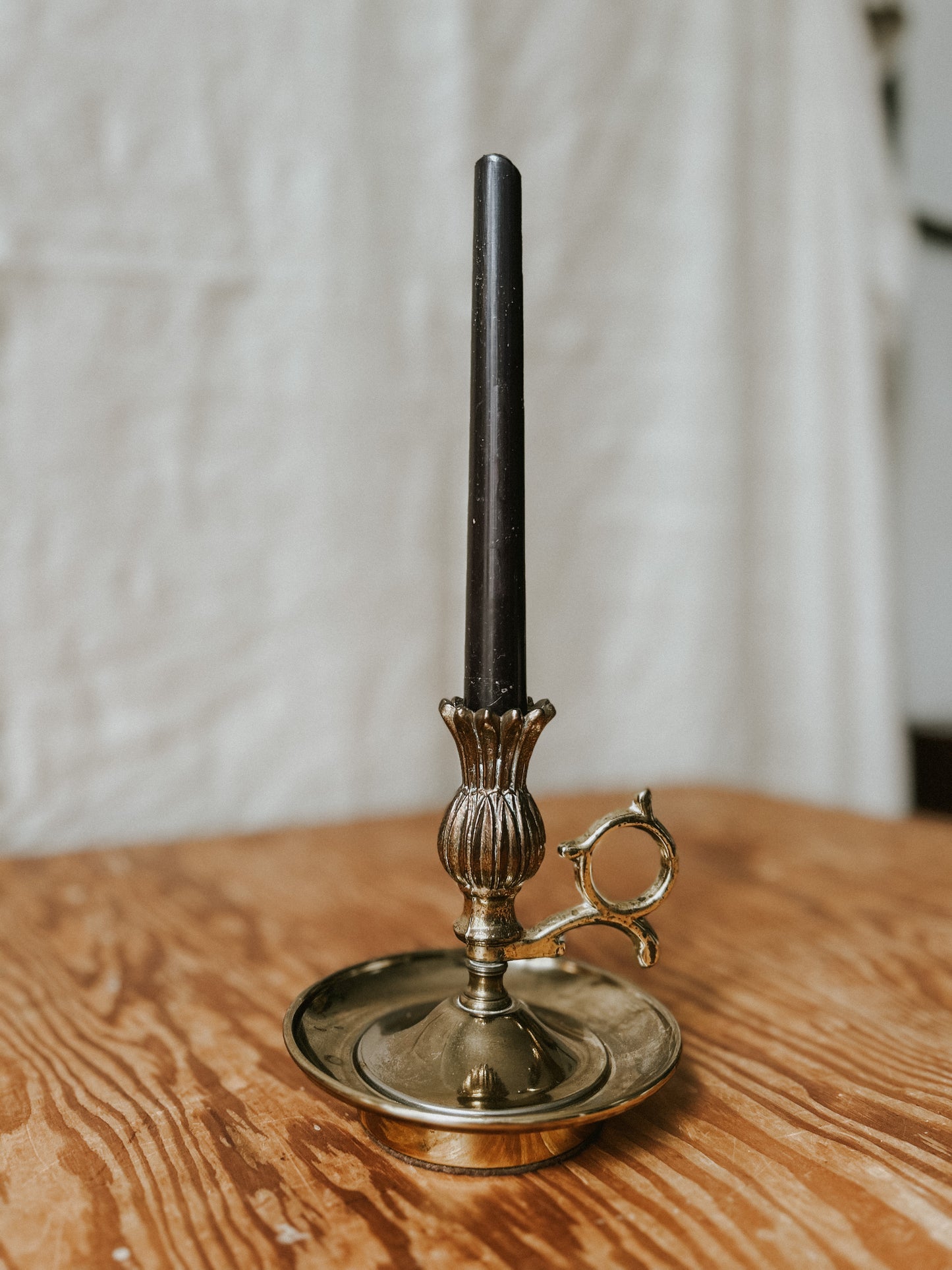 Vintage Brass Plated Chamberstick