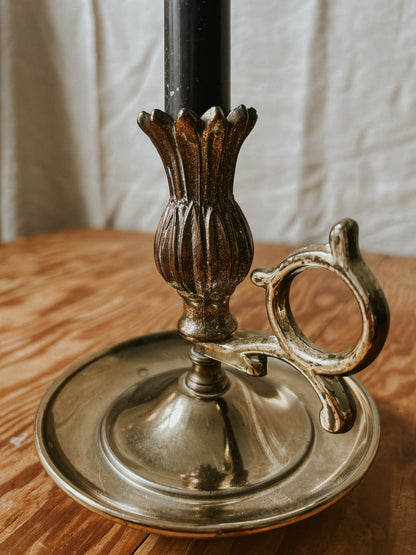 Vintage Brass Plated Chamberstick