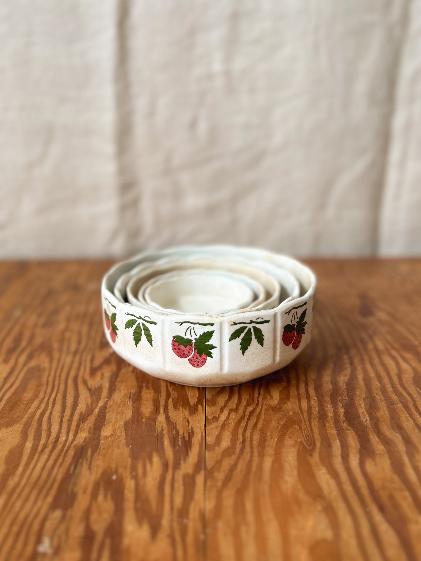 Set of Vintage Strawberry Bowls