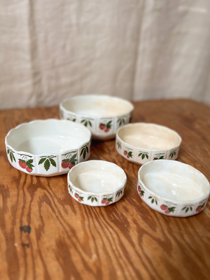 Set of Vintage Strawberry Bowls