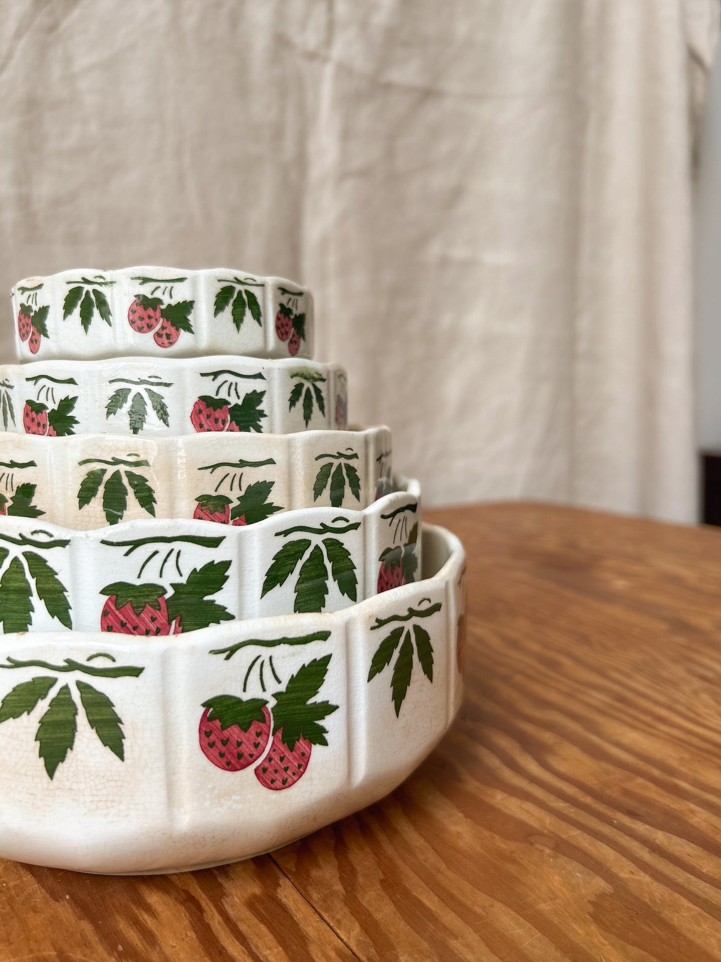 Set of Vintage Strawberry Bowls