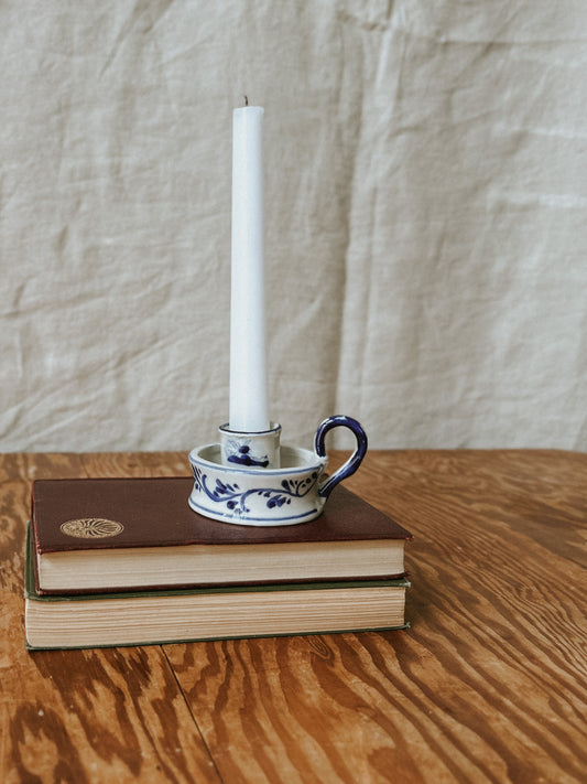 Vintage Delft Finger Candle Holder