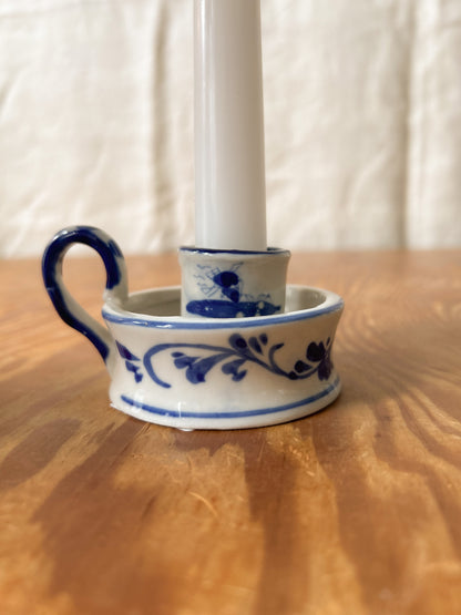 Vintage Delft Finger Candle Holder