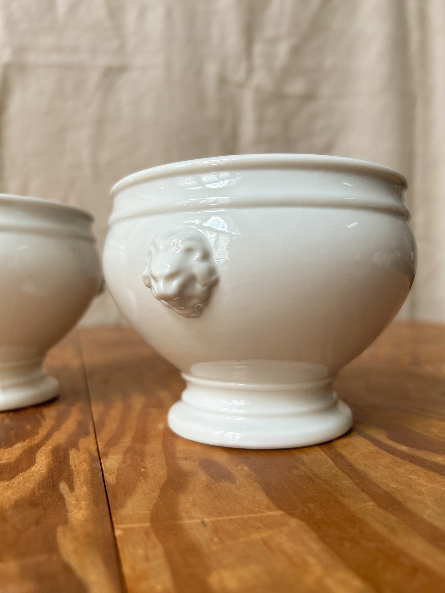 Vintage French Lion Soup Tureen Set