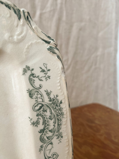 19th Century French Green Transferware