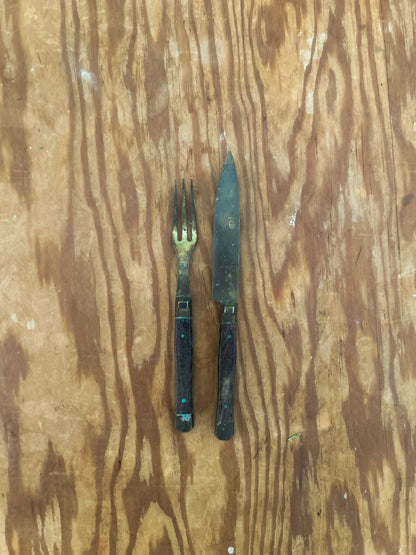 Mid 19th Century fork & knife set