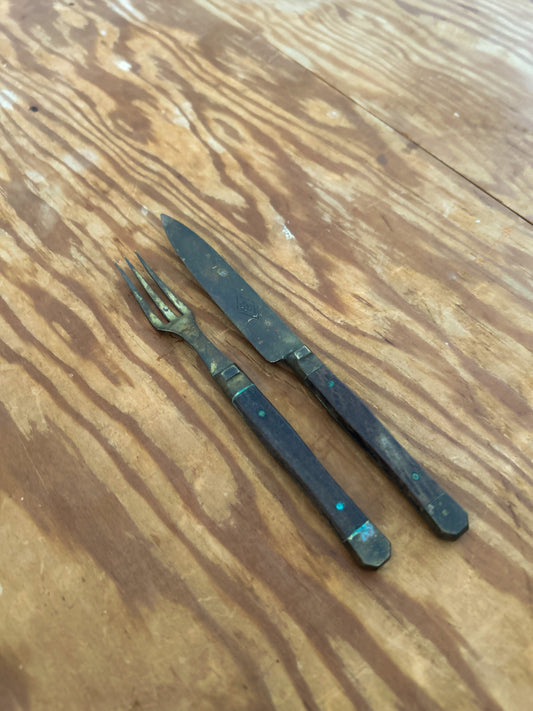 Mid 19th Century fork & knife set