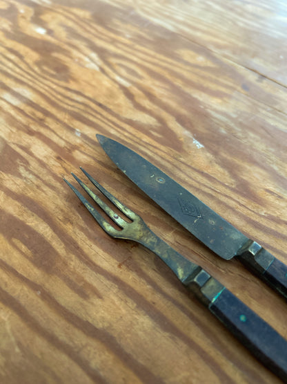 Mid 19th Century fork & knife set