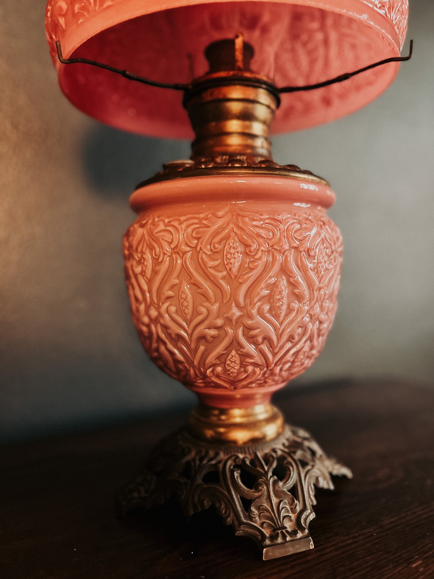Pink Cased Glass Lamp
